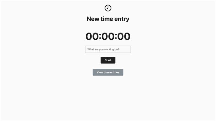 Screenshot of Timo's timer screen