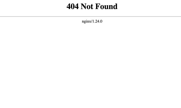 Nginx 404 not found error screen